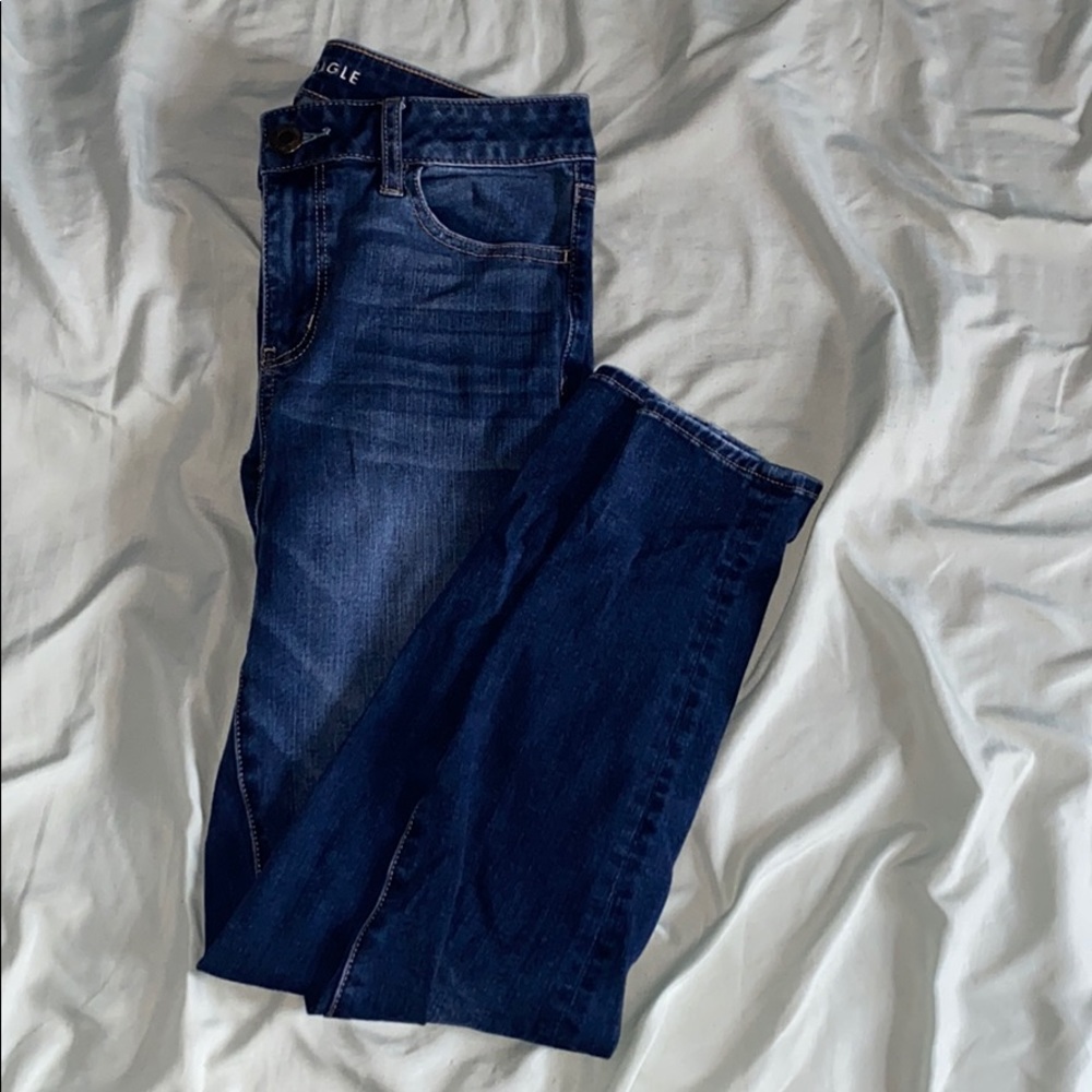 Dark blue American eagle skinny jeans